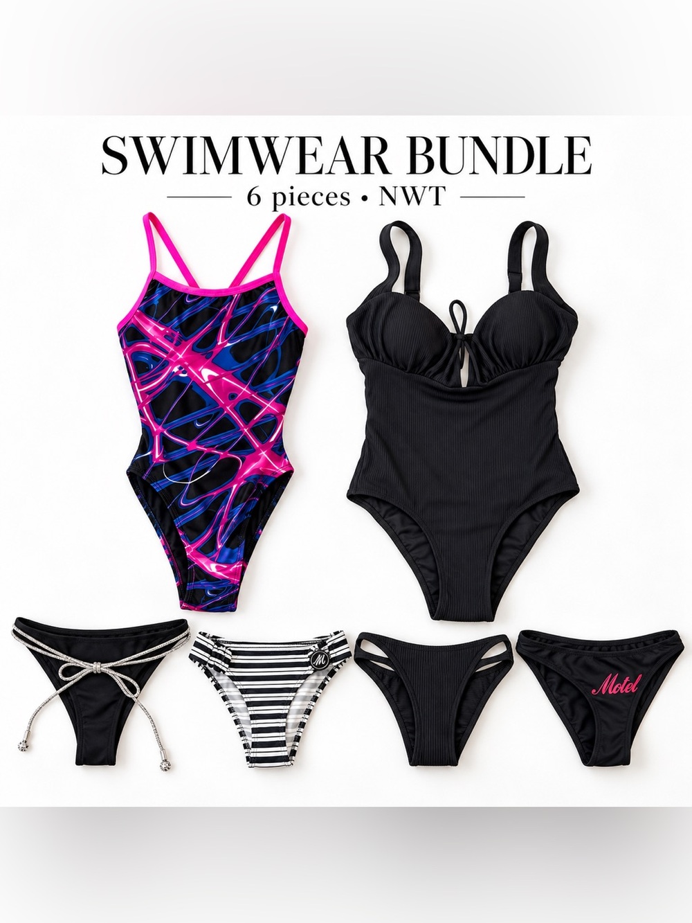 New 6 Piece Women’s Swimwear Bundle
